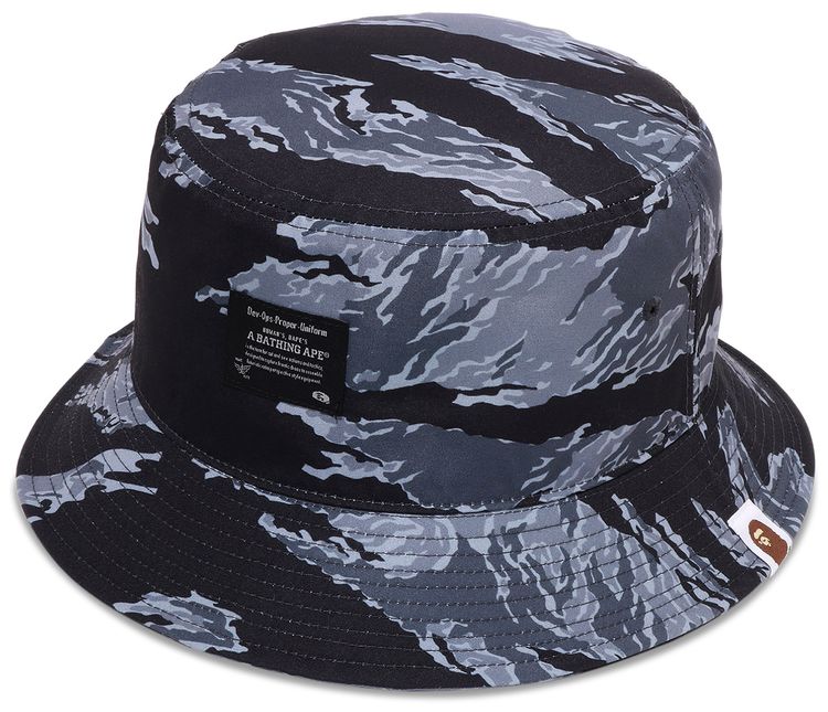 BAPE Tiger Camo Bucket Hat Black