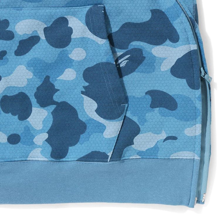BAPE Honeycomb Camo Shark Full Zip Hoodie Blue