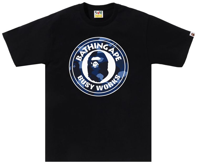 BAPE Color Camo Busy Works Tee BlackNavy
