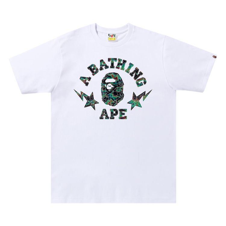 BAPE Thermography Polygon College Tee White