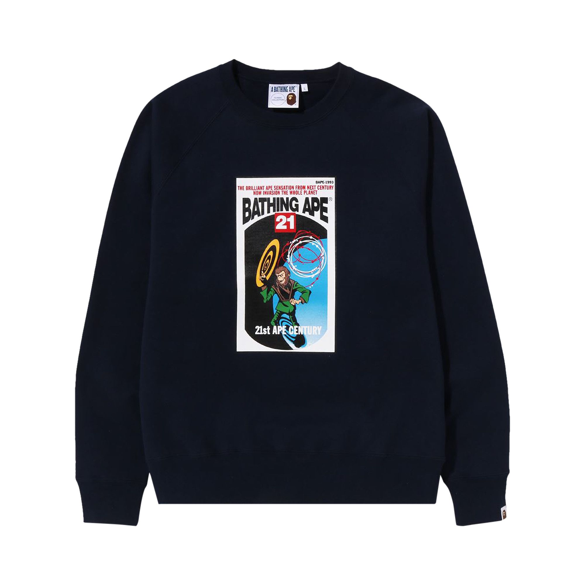Size xl BAPE Bathing Ape Relaxed Fit Crewneck Navy