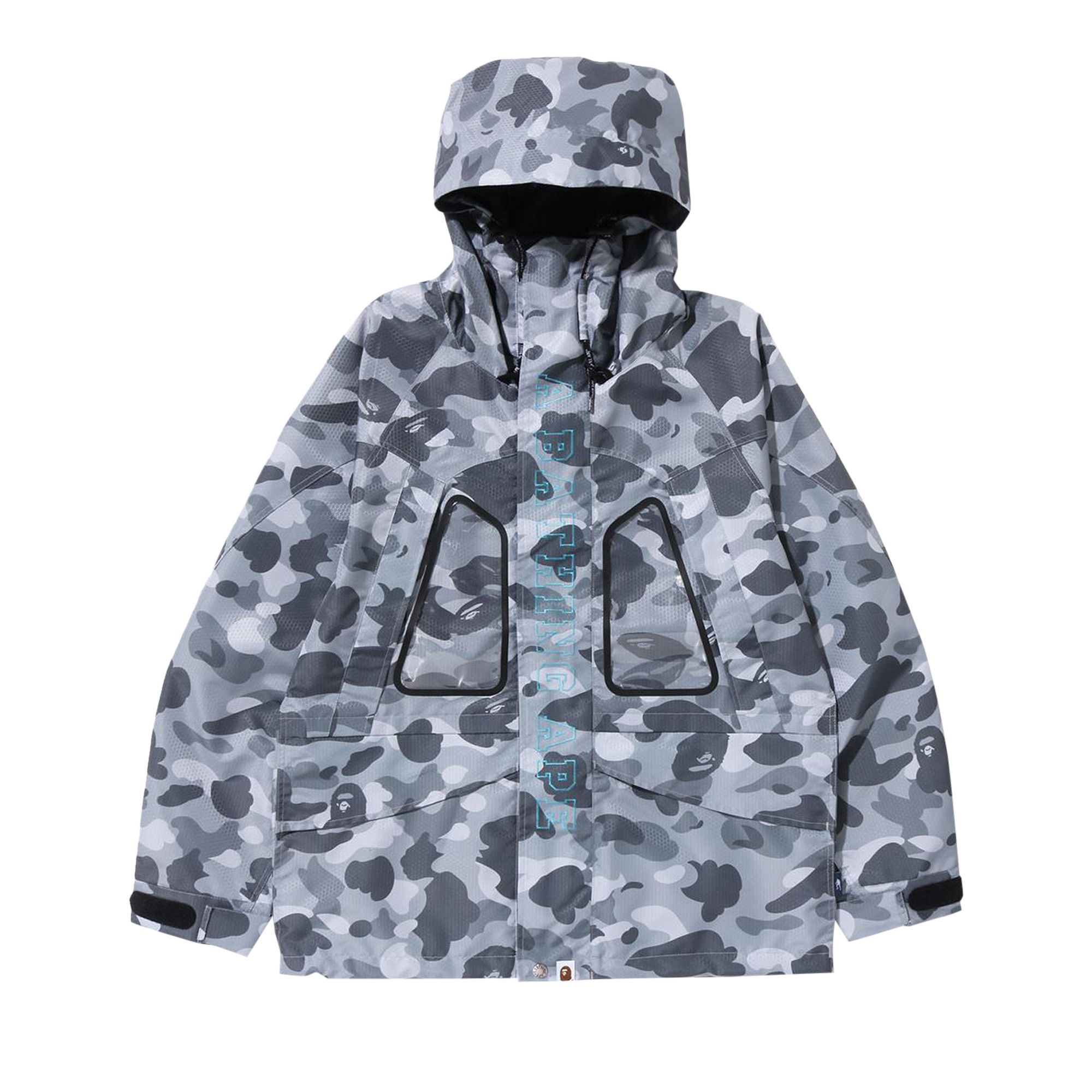 BAPE Honeycomb Camo Snowboard Jacket Grey