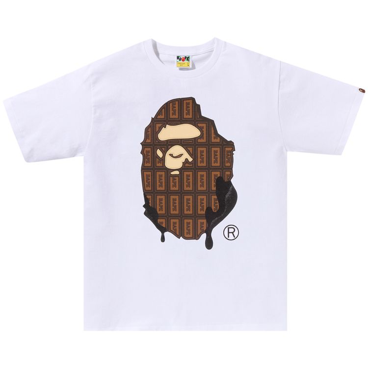 BAPE Valentine Chocolate Ape Head Tee White