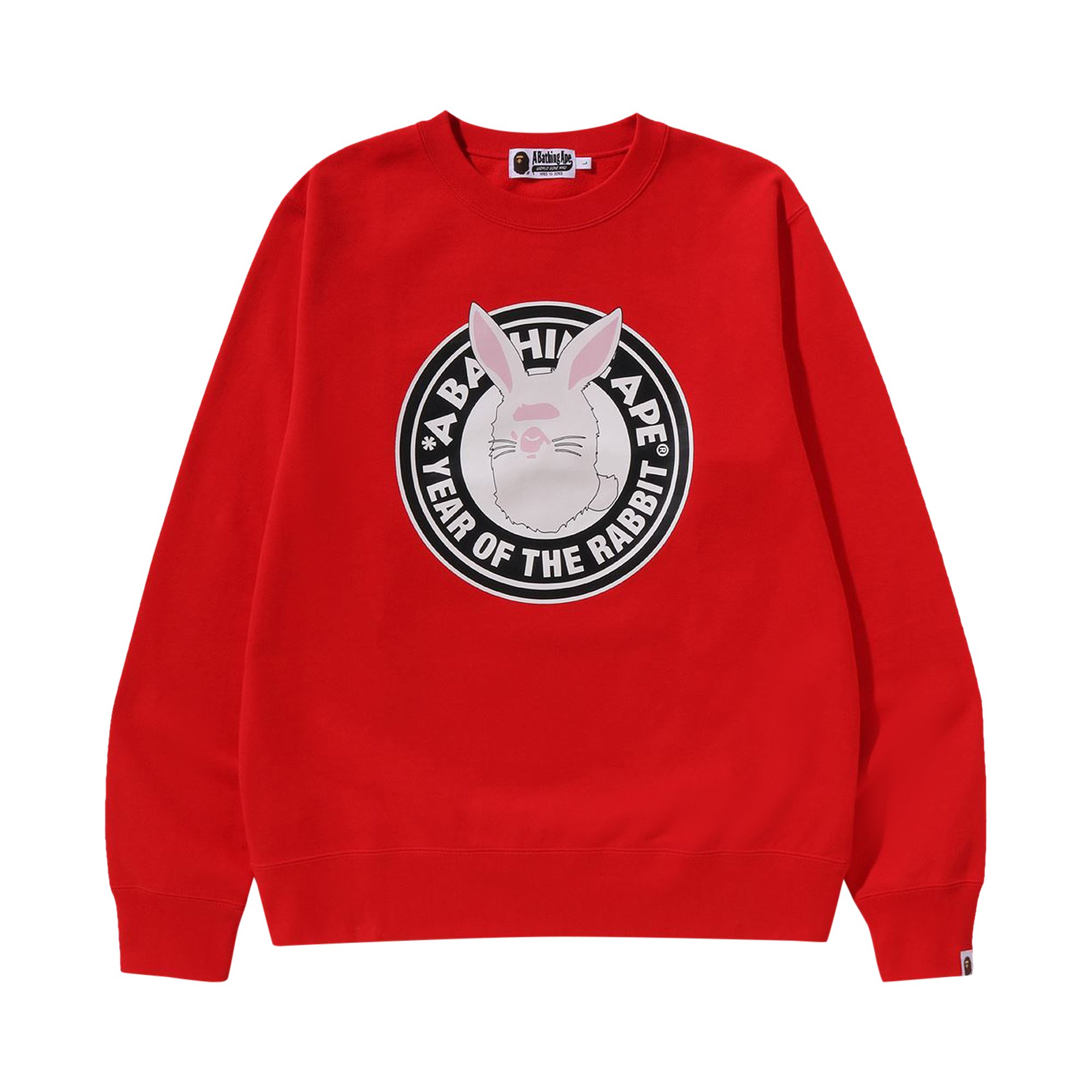 Buy BAPE Year Of The Rabbit Crewneck M 'Red' - 1J20 113 001 RED
