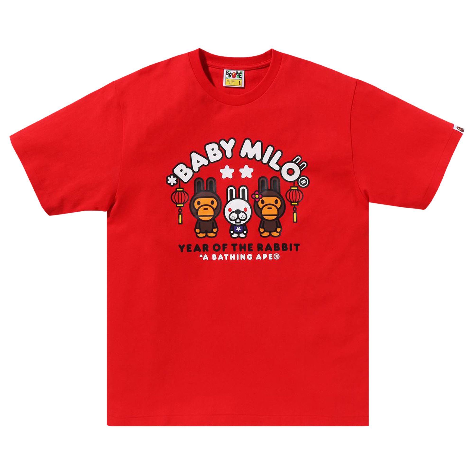 Buy BAPE Year Of The Rabbit Baby Milo Tee 'Red' - 2J20 110 002 RED