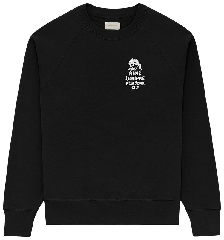 Aime Leon Dore Form Logo Crewneck Jet Black