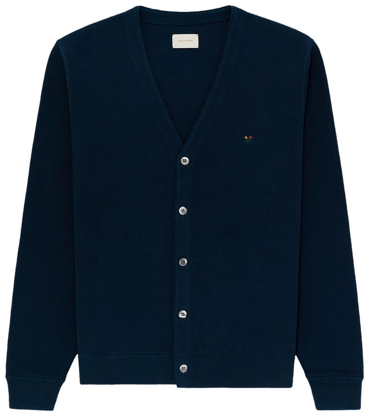 Aime Leon Dore Crest Knit Cardigan Moonlit Ocean