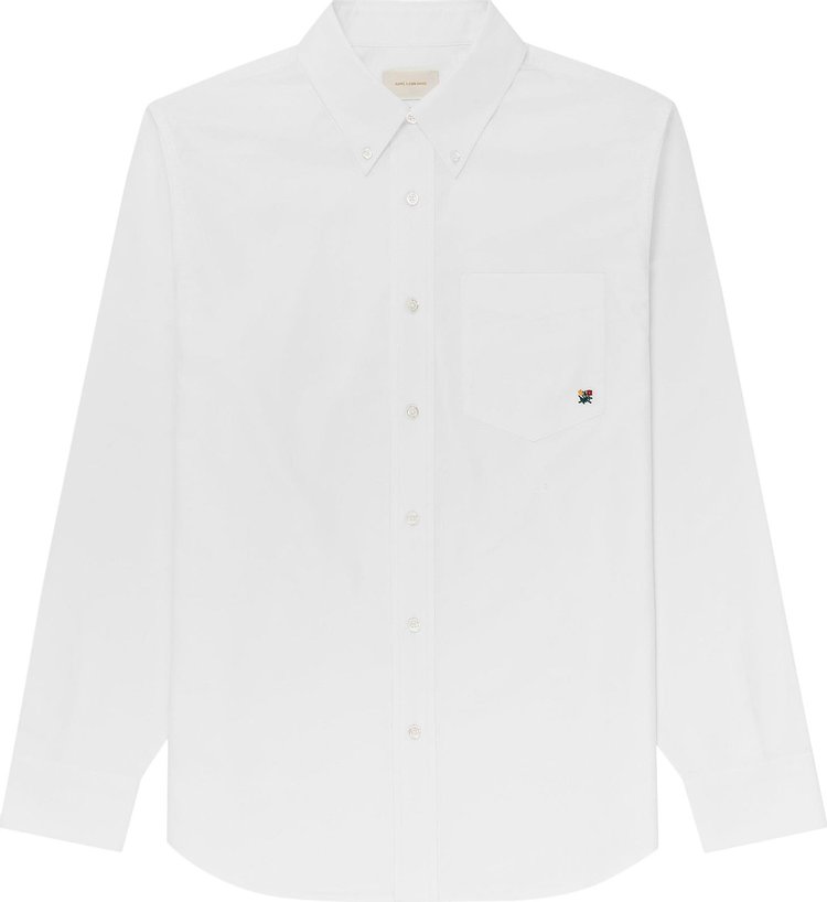 Buy Aimé Leon Dore Crest Oxford Shirt 'Bright White' - SS23WT000 BRIG ...