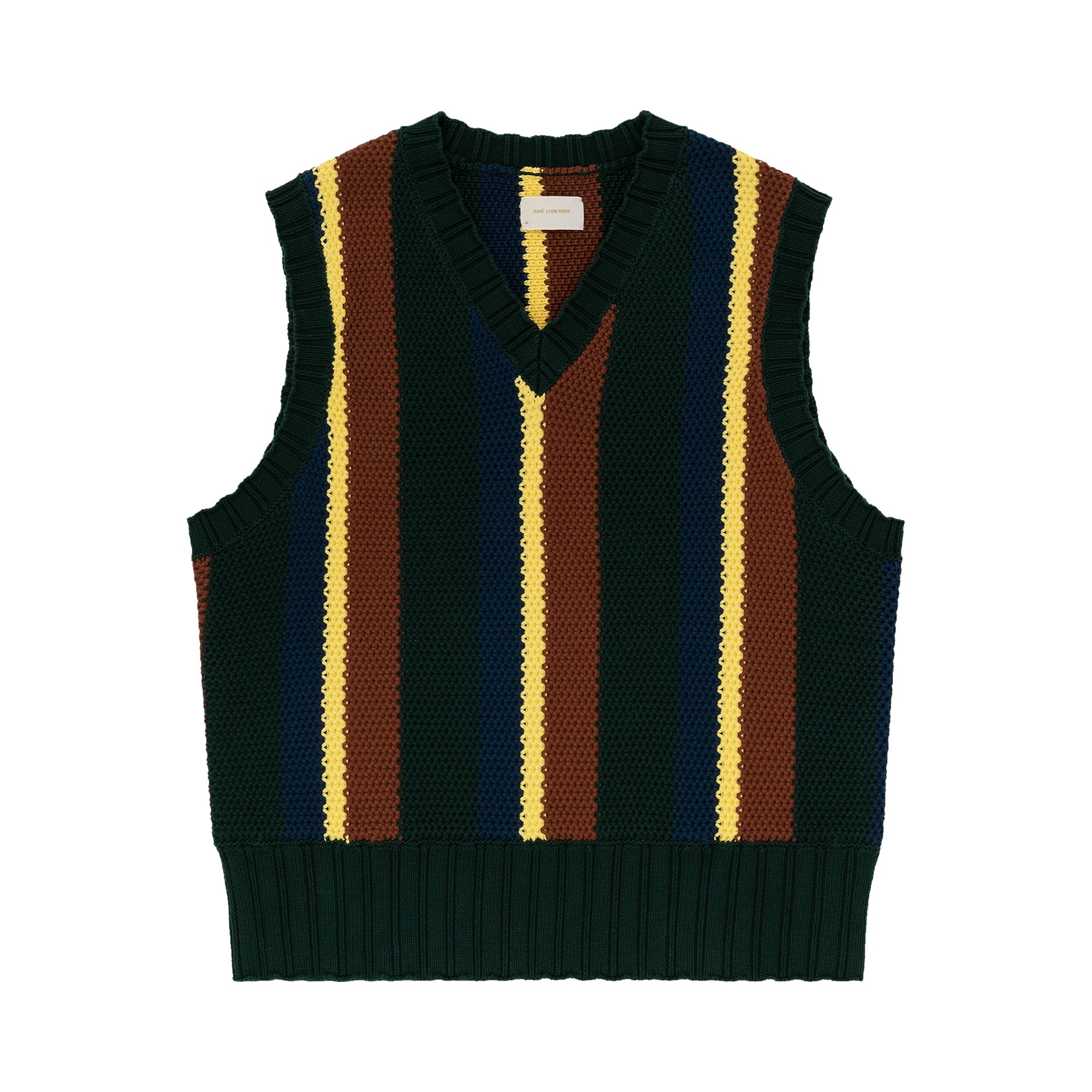 Buy Aimé Leon Dore Striped Sweater Vest 'Botanical Green 