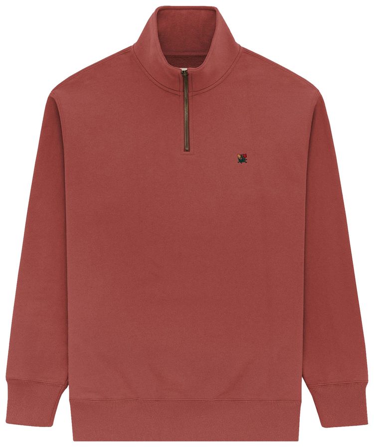 Aime Leon Dore Crest Quarter Zip Pullover Marsala