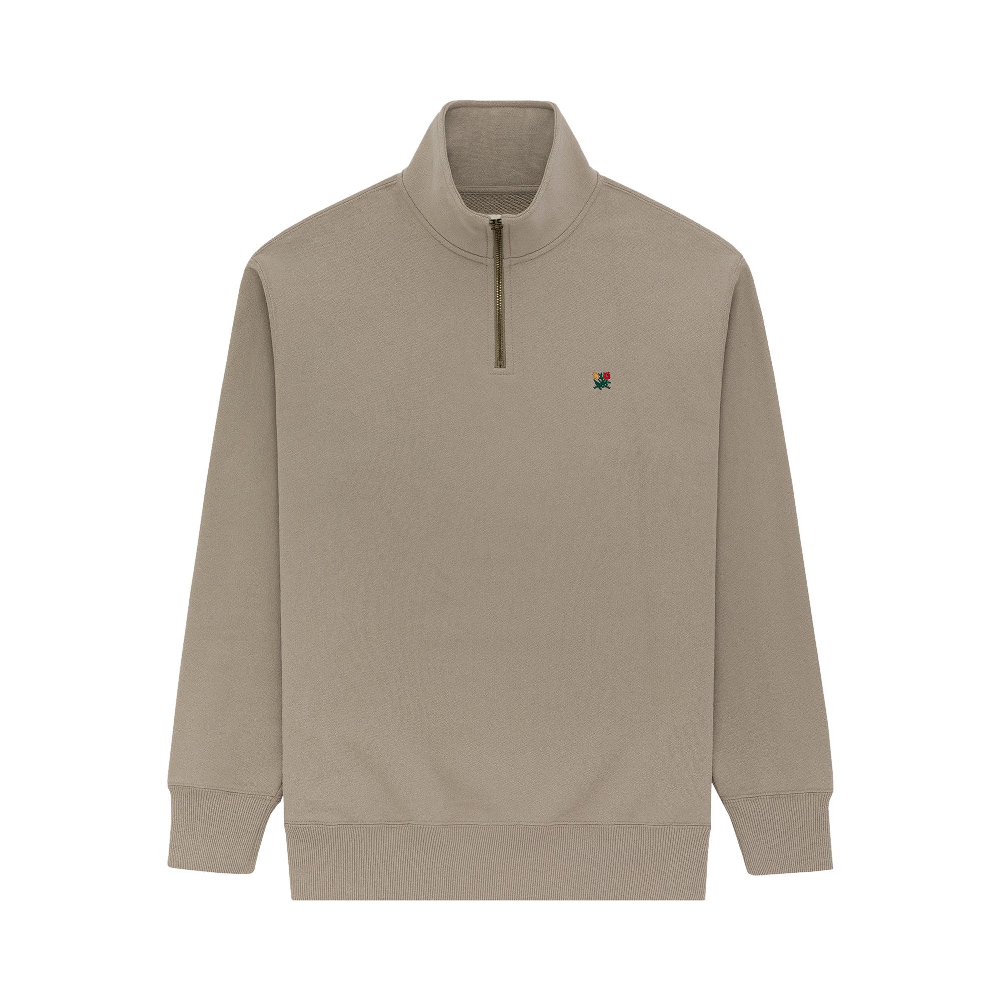 Buy Aim Leon Dore Crest Quarter Zip Pullover Laurel Oak