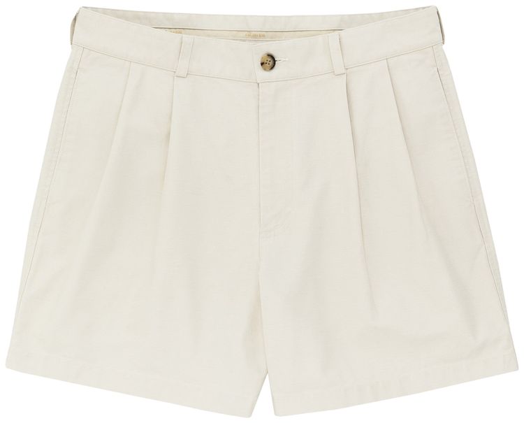 Aime Leon Dore Double Pleated Short Bone White