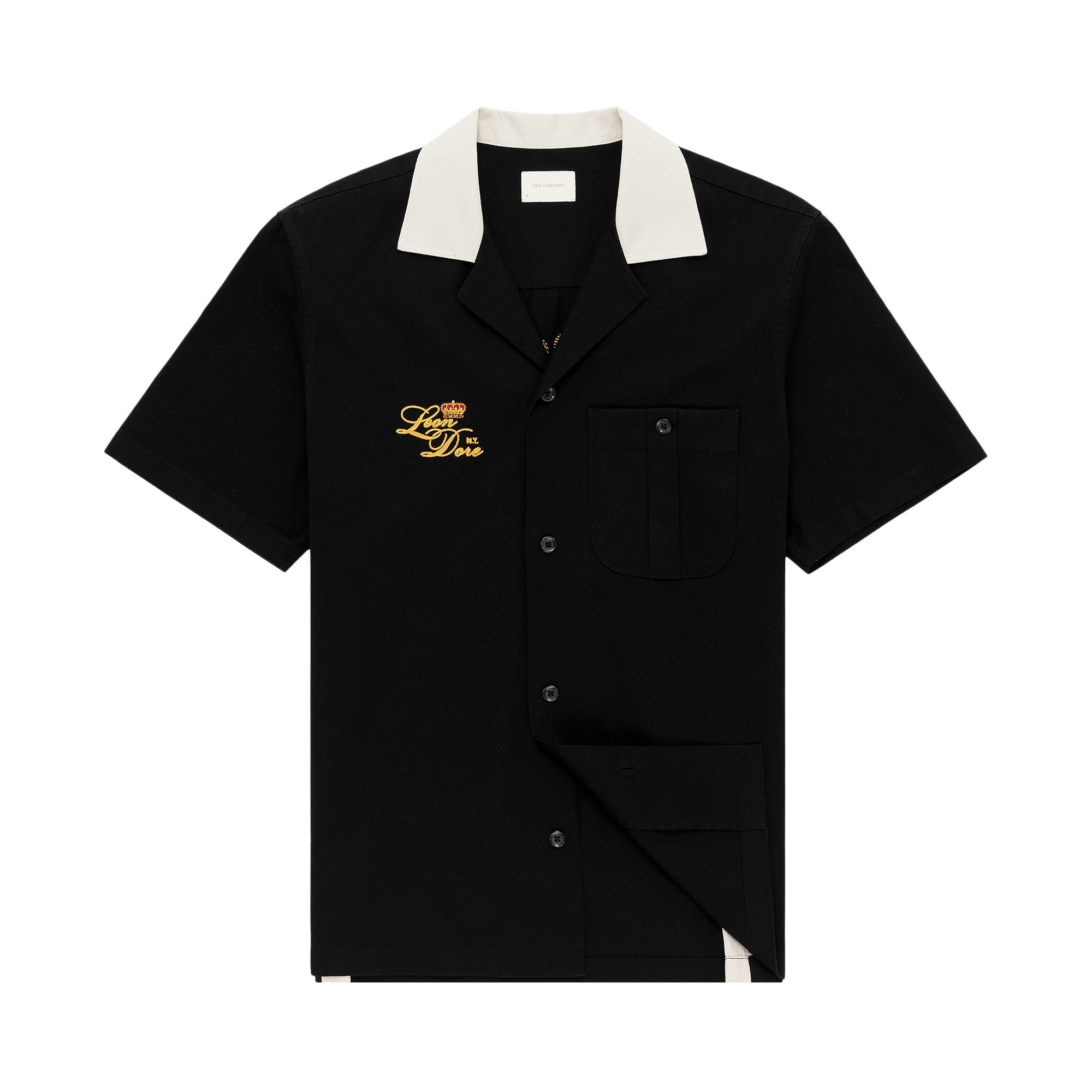 Aime Leon Dore ALD Bowling Shirt Blue SS23 Chain Stitch