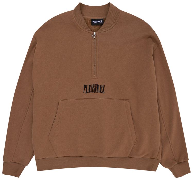 Pleasures Karat Quarter Zip Fleece Brown