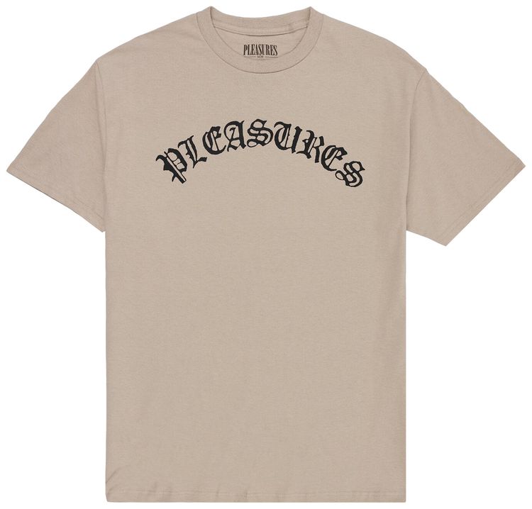 Pleasures Old E Logo T Shirt Sand