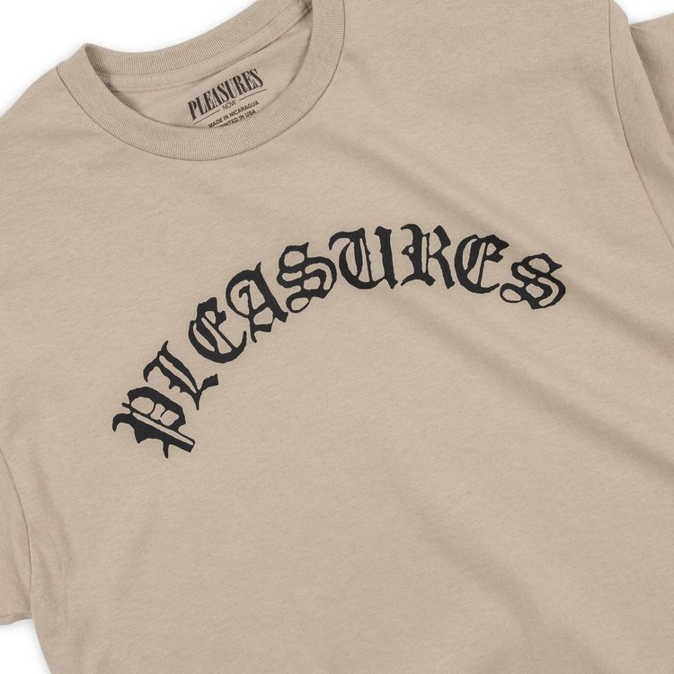 Pleasures Old E Logo T Shirt Sand