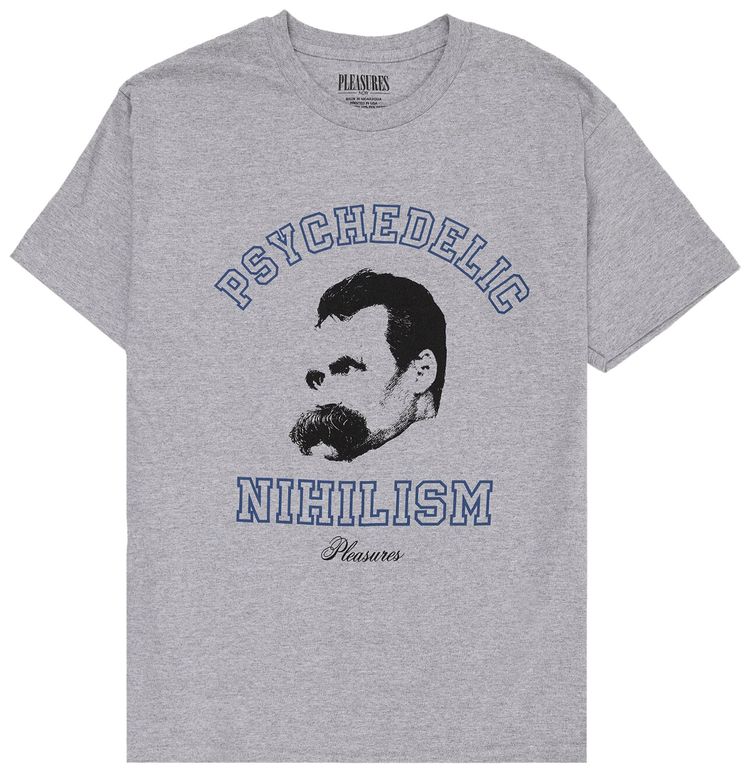 Pleasures Psychedelic Nihilism T Shirt Grey