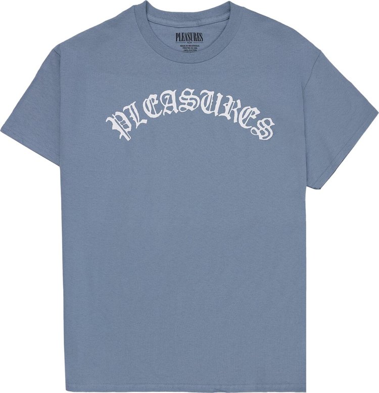 Pleasures Old E Logo T-Shirt 'Slate'