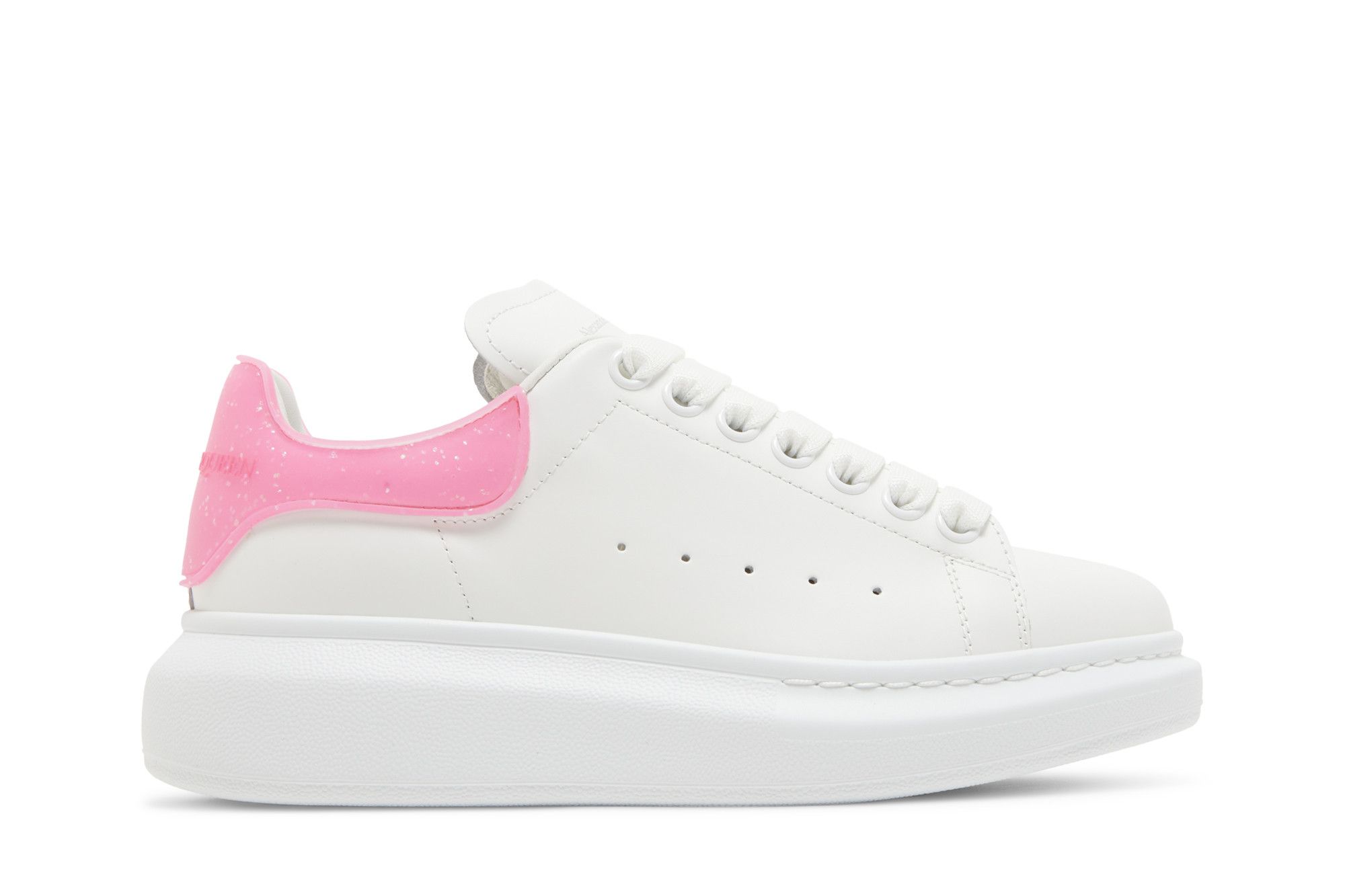 Alexander mcqueen white and pink shop sneakers