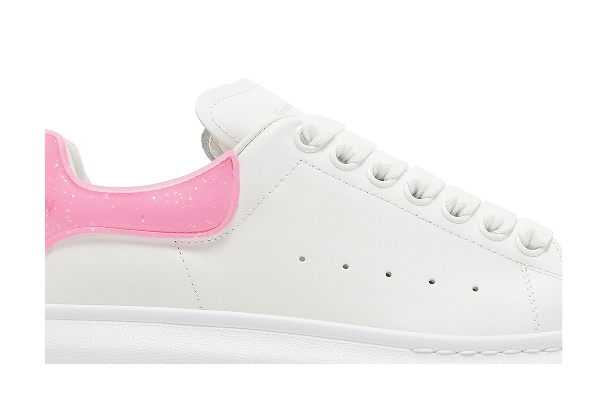 Size 5.0 Alexander McQueen Wmns Oversized Sneaker White Bright Pink