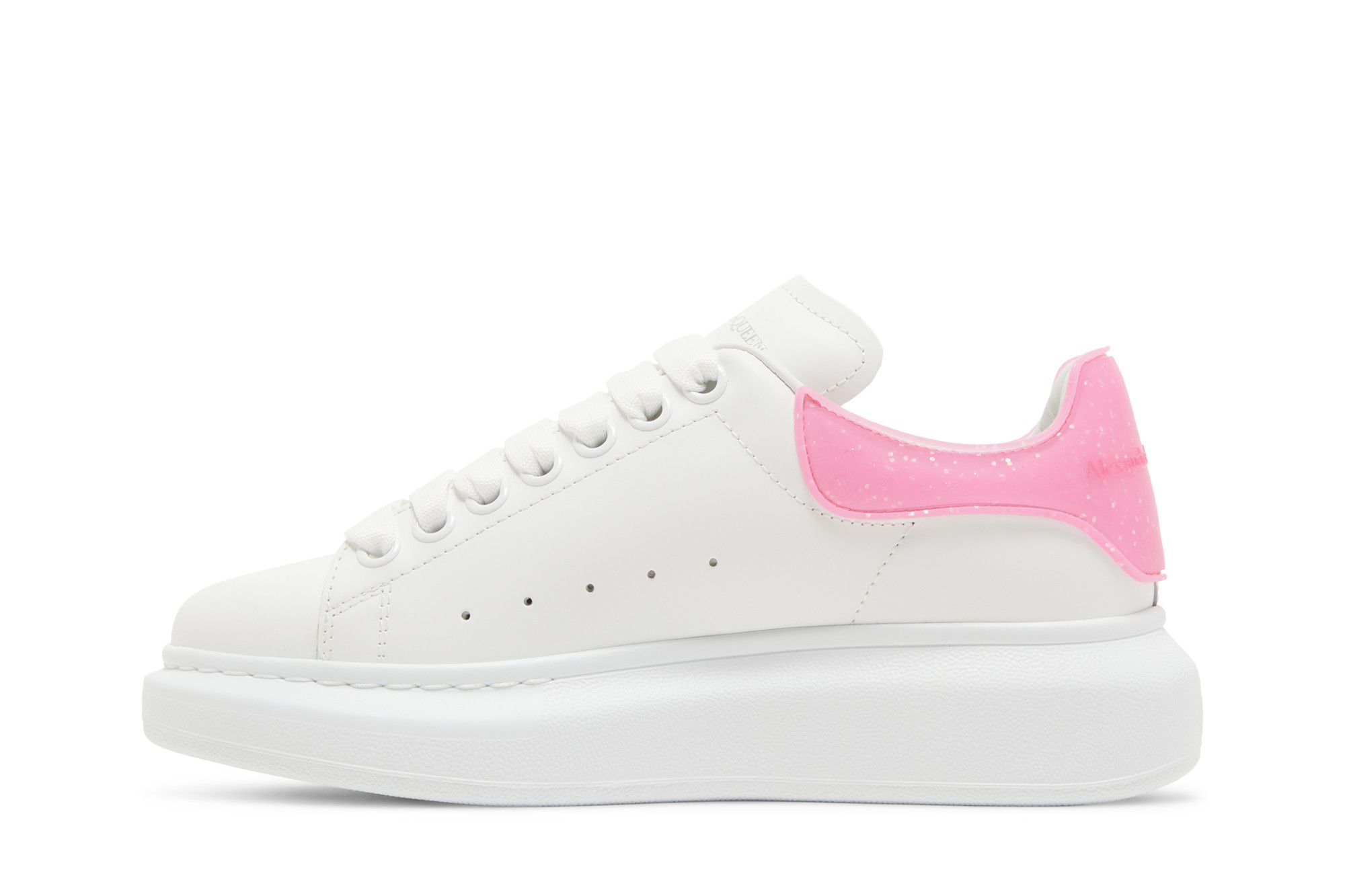 Buy Alexander McQueen Wmns Oversized Sneaker White Bright Pink 718157 WIAF1 9753 GOAT UK