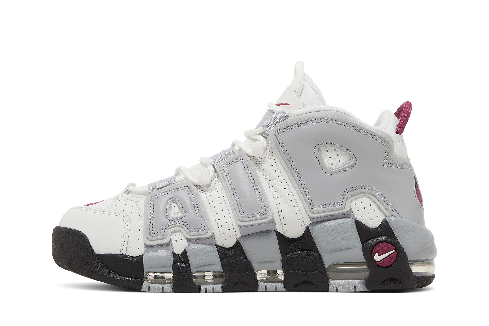 スニーカー Nike WMNS Air More Uptempo Rosewood and Wolf Grey DV1137-100 Women's Air More Uptempo 'Rosewood and Wolf Grey' (DV1137