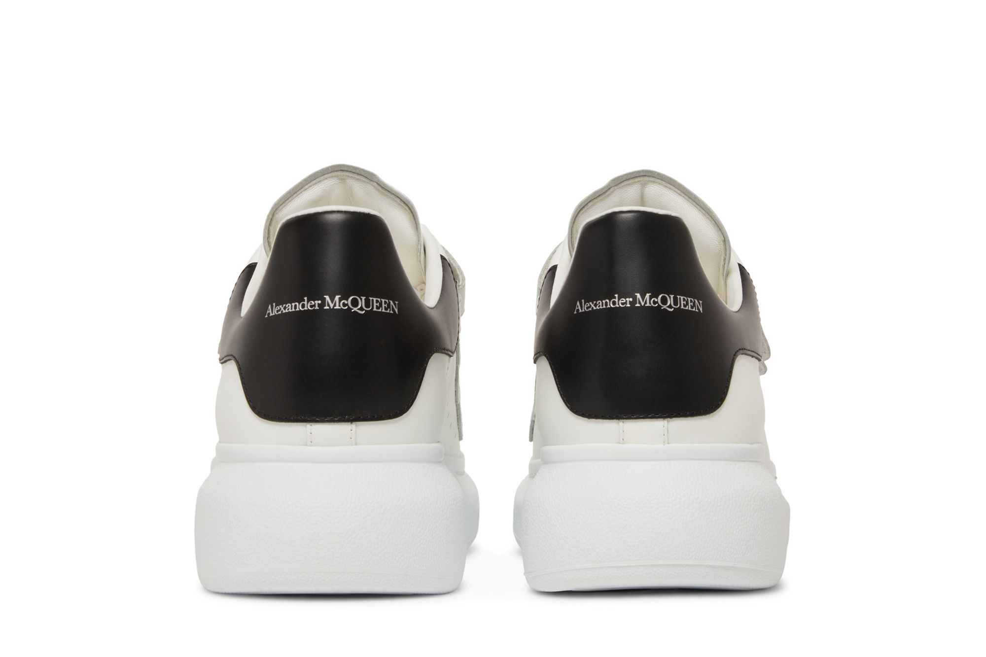 スニーカー alexander mcqueen White leather sneakers with black heel Alexander McQueen White Leather Sneakers With Black Leather
