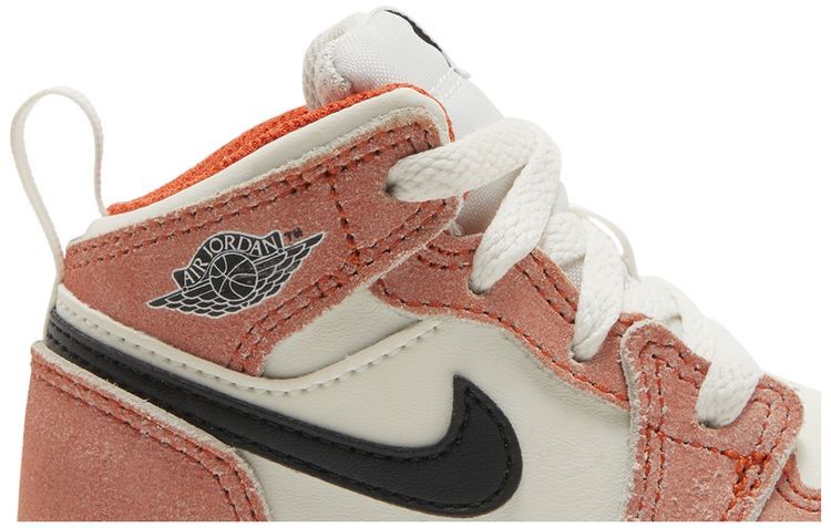 Air Jordan 1 Mid SE TD Orange Suede