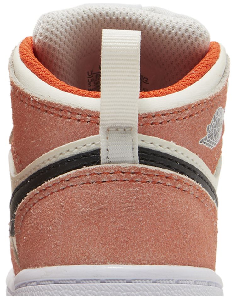 Air Jordan 1 Mid SE TD Orange Suede