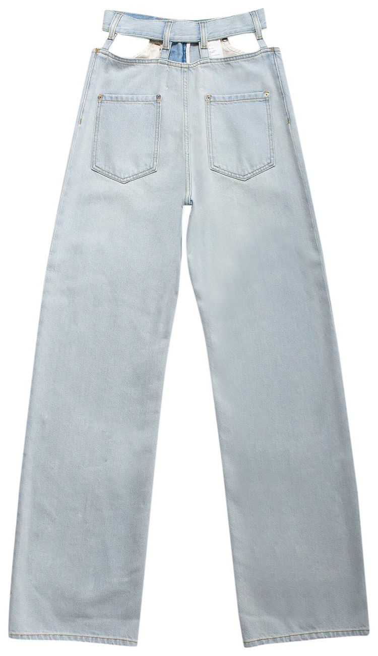 Maison Margiela Cut Out Waist Jeans Blue