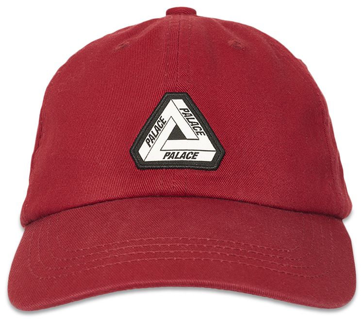 Palace Washed Twill Tri Ferg 6 Panel Burgundy