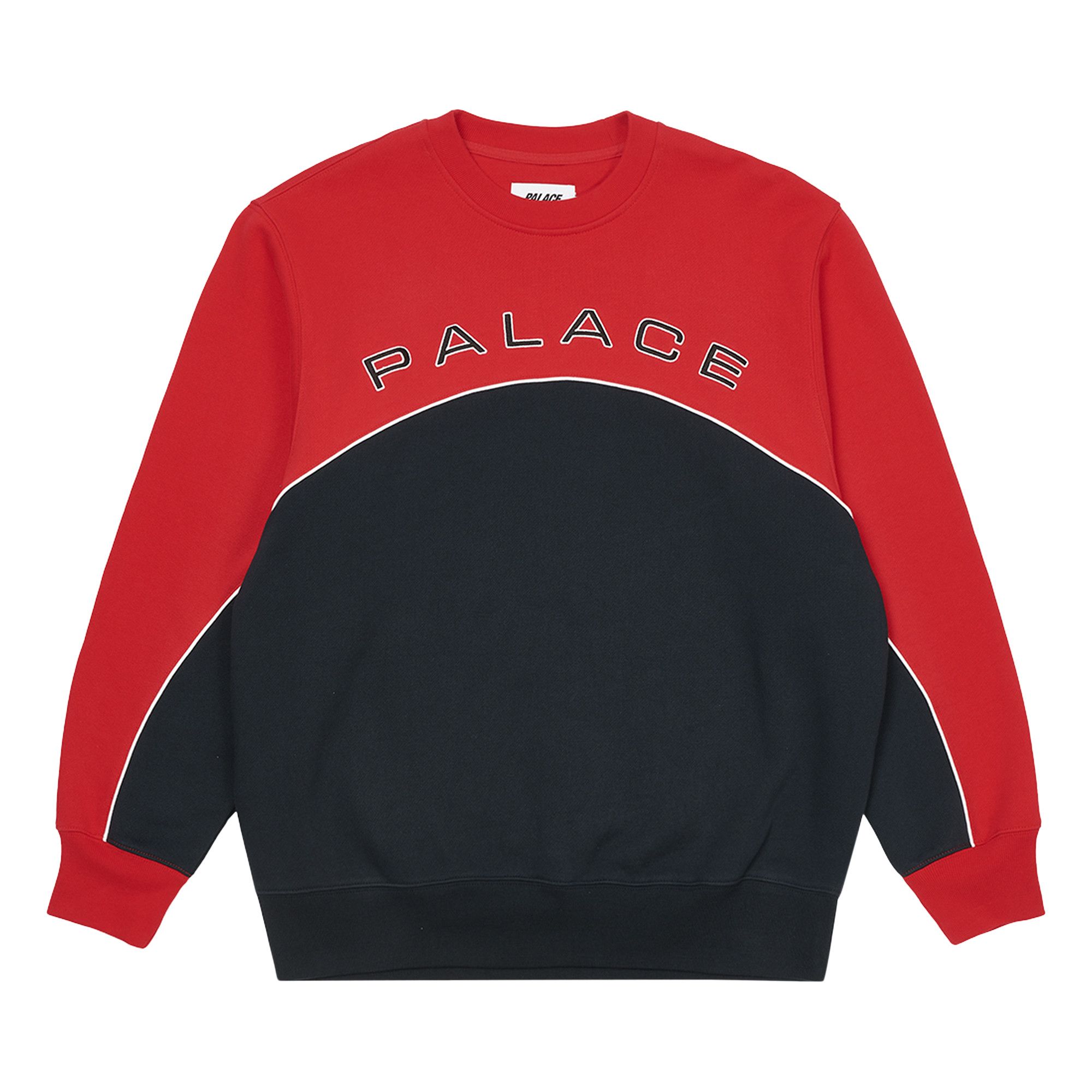Buy Palace 2 Tone Arch Crew Red Navy P23CS160 GOAT UK