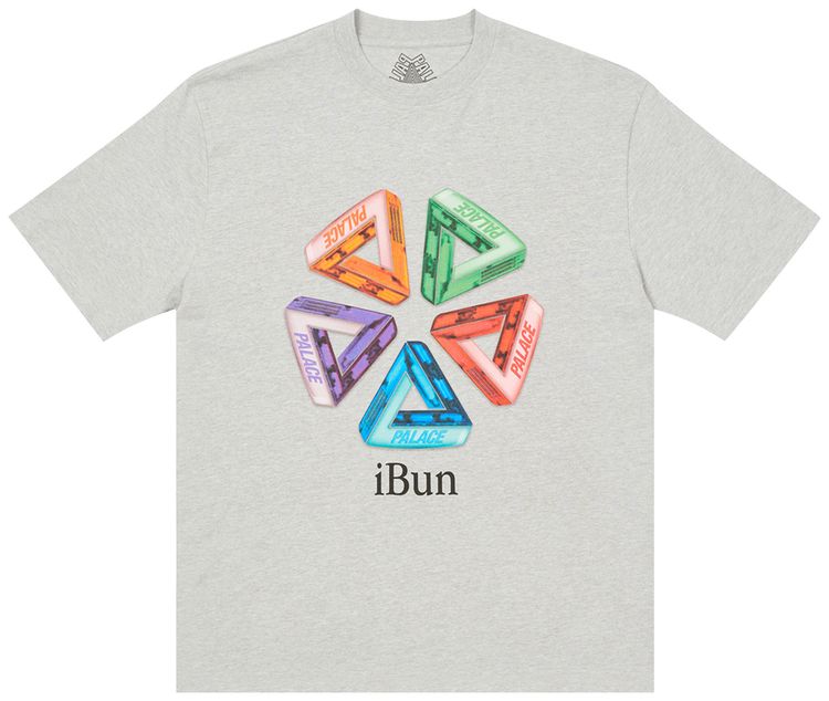 Palace Ich Bun T Shirt Grey Marl