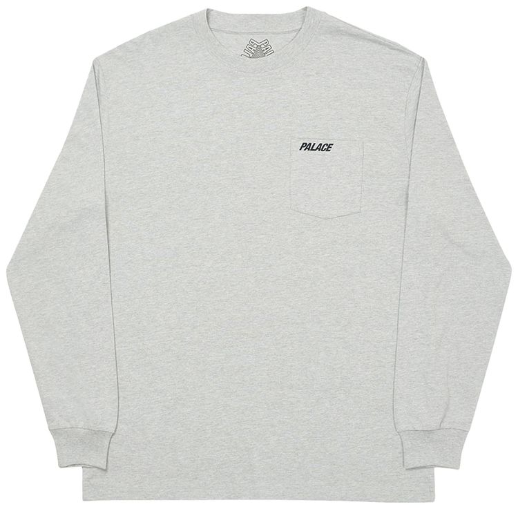 Palace Classic Pocket Long Sleeve Grey Marl