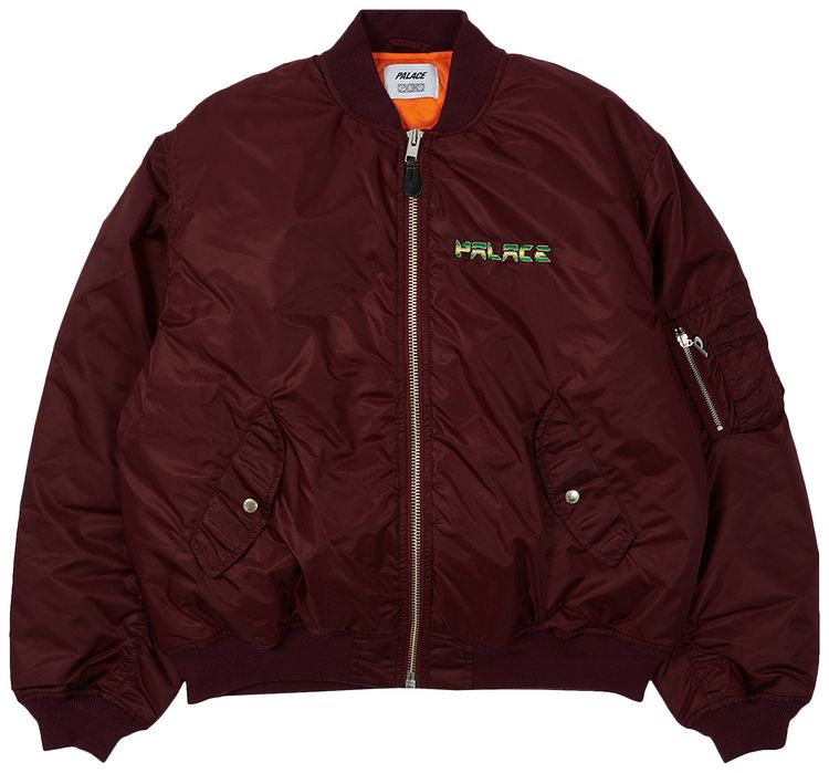 Palace x Pez Pezman MA1 Jacket Burgundy