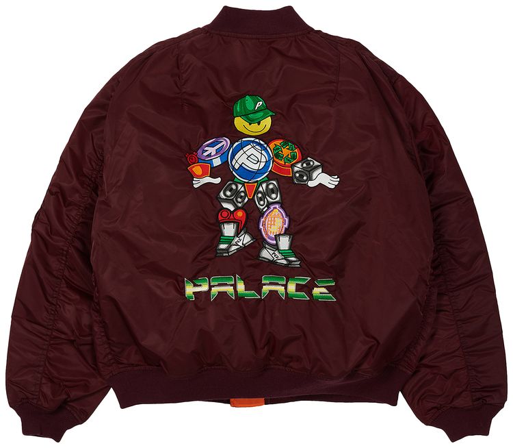 Palace x Pez Pezman MA1 Jacket Burgundy
