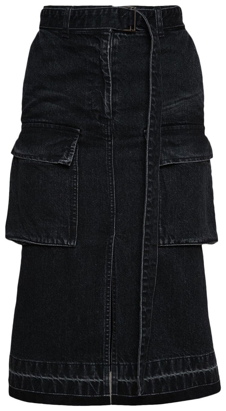 Sacai Denim Skirt Black
