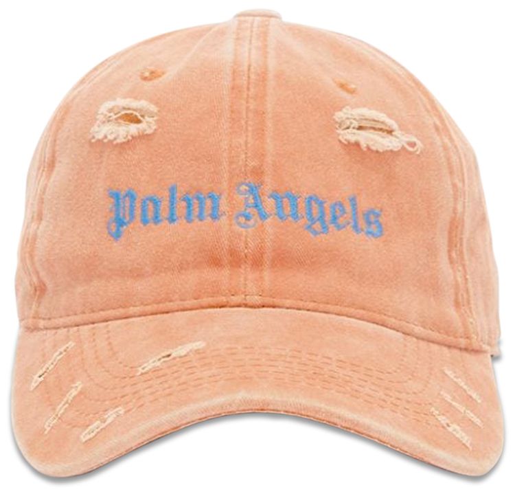 Palm Angels Ripped Logo Cap OrangeBlue
