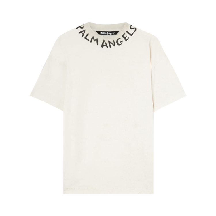 Palm Angels Seasonal Logo Vintage Tee WhiteBlack