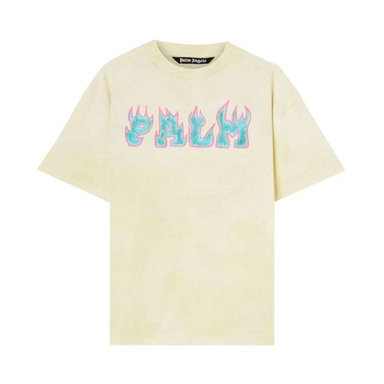 Palm Angels Flames Tee WhitePurple