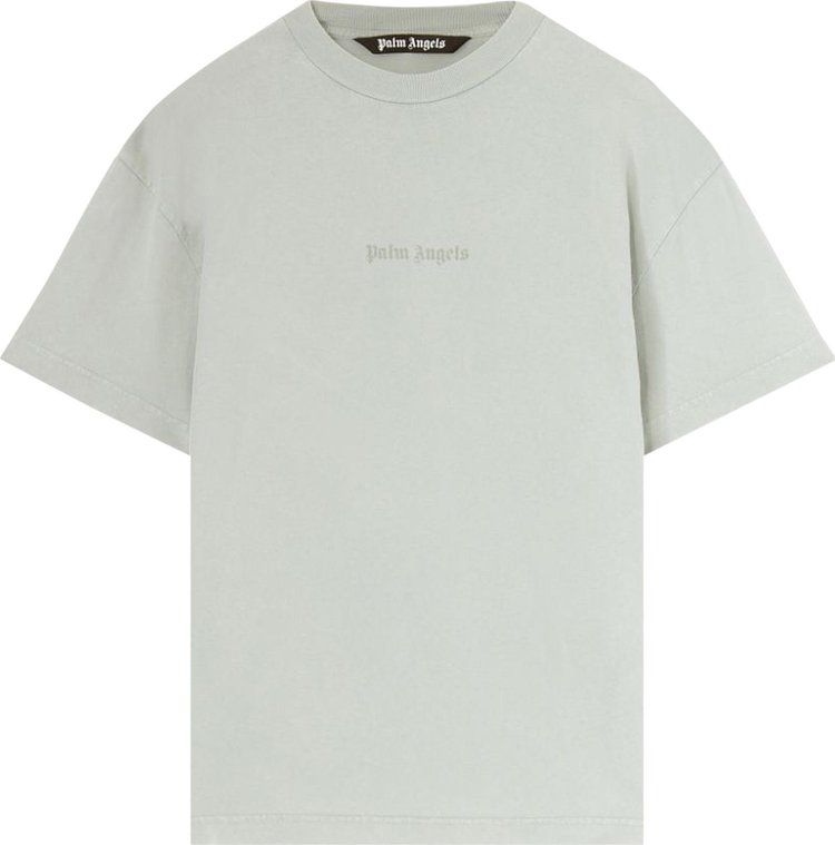 Palm Angels Reverse Logo Print T-Shirt 'Light Grey'
