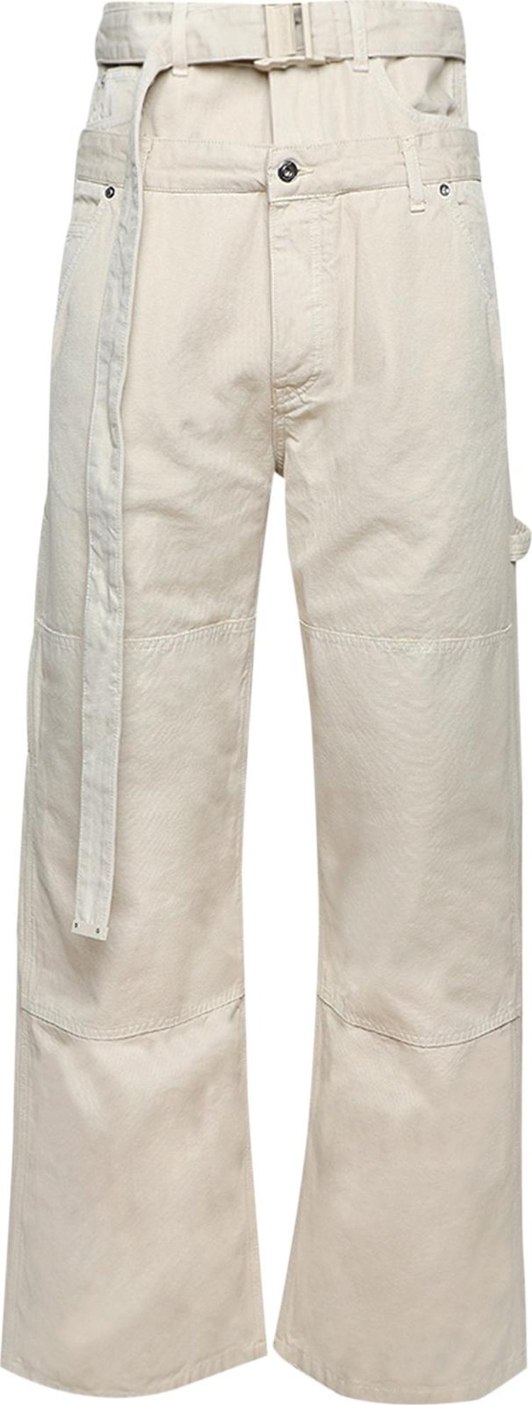 Off-White Wave Off Canvas Double Over Pants 'New Beige'