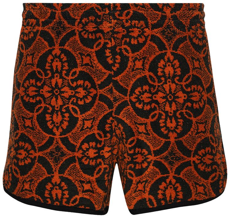 Marine Serre Oriental Towels Running Short Orange