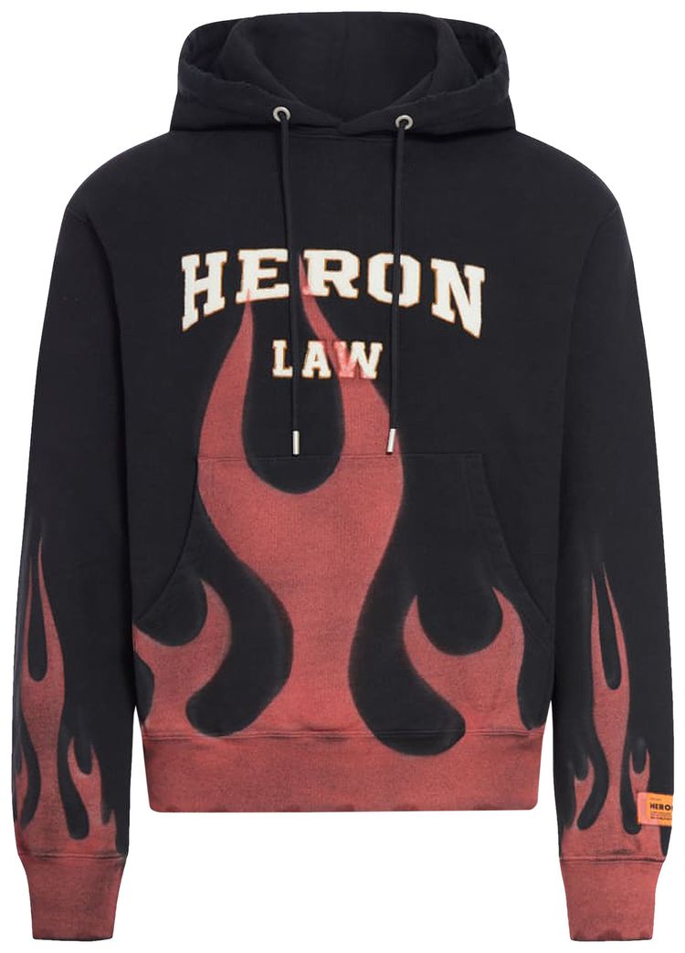 Heron Preston Heron Law Flames Hoodie BlackRed