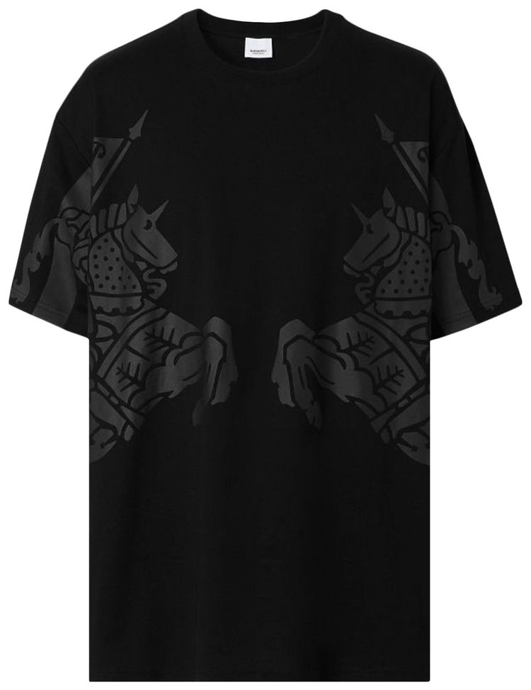 Burberry Logo Print T Shirt Black