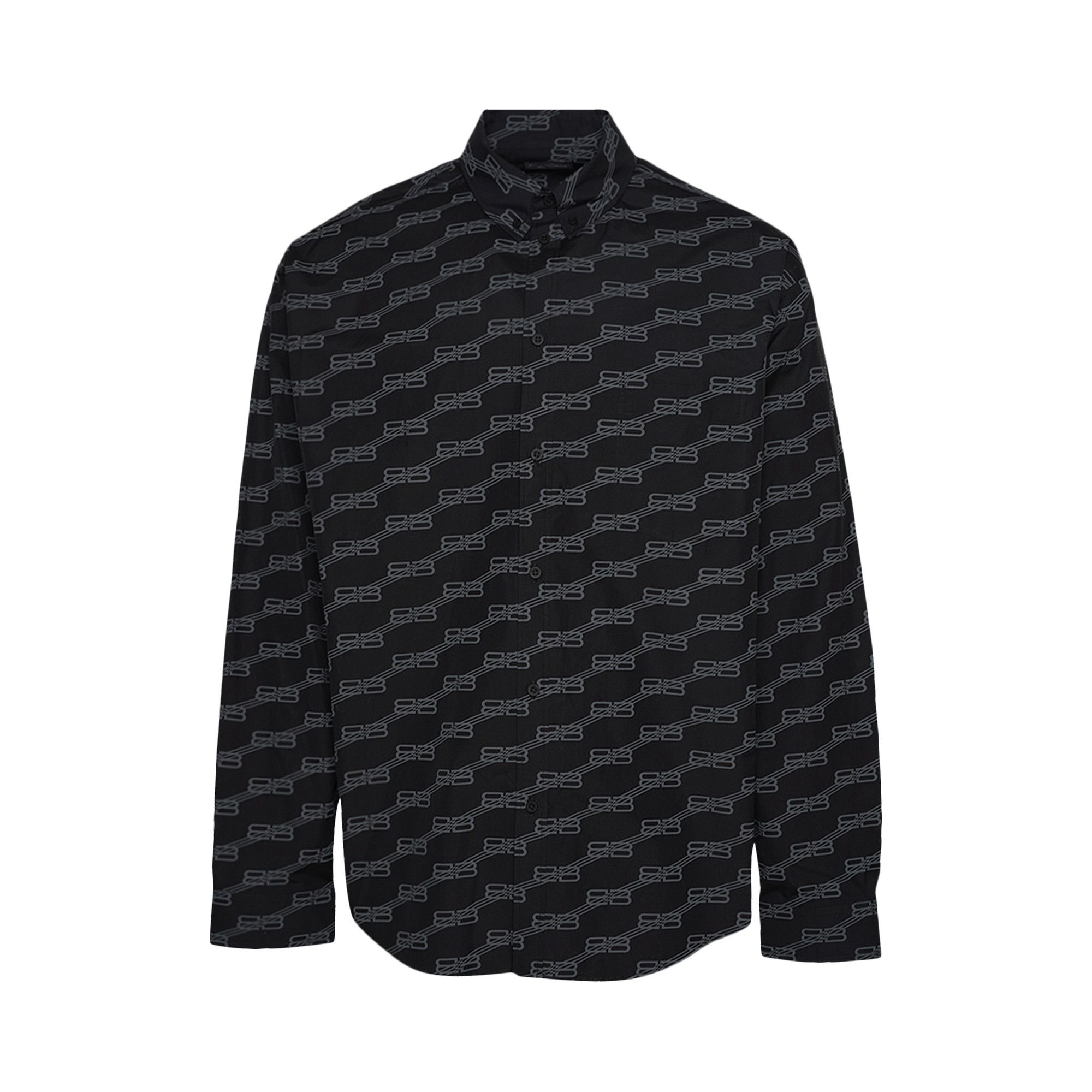 Buy Balenciaga Monogram Shirt Black Grey 662983 TML36 1269