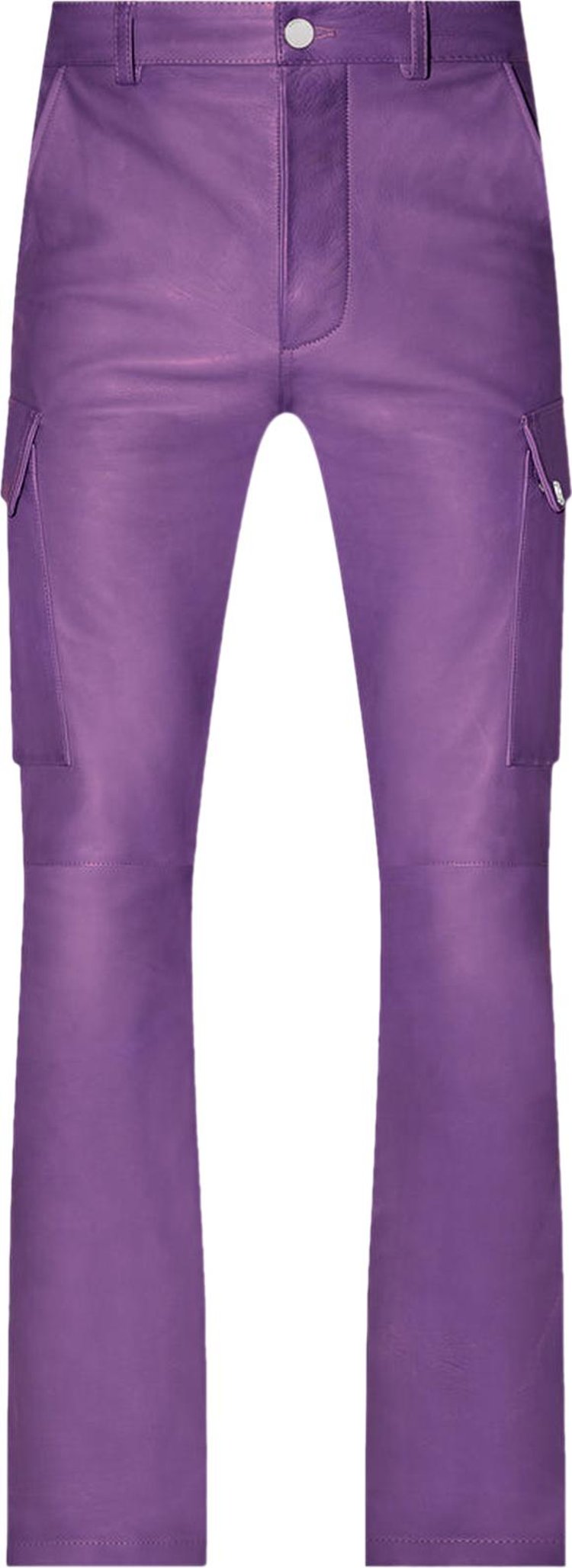 Buy Amiri Leather Cargo Flare Pants 'Purple' - PS23MLP003 510 PURP