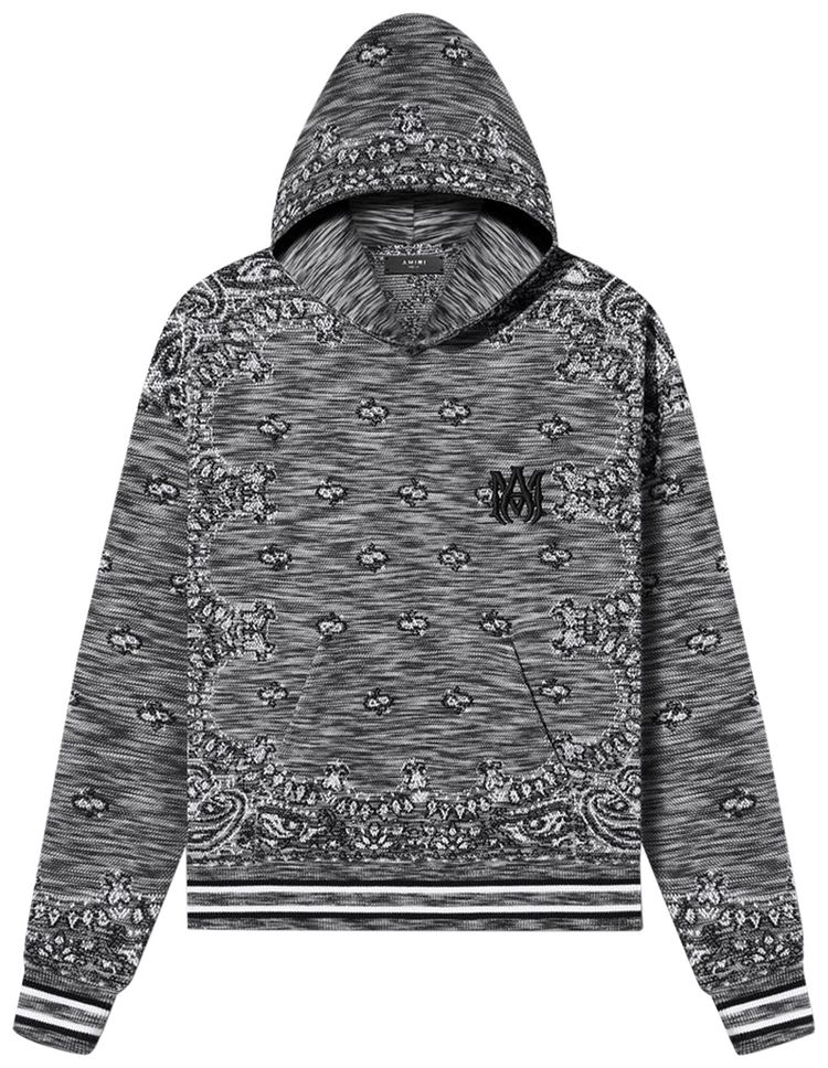 Amiri Space Dye Bandana Hoodie Black