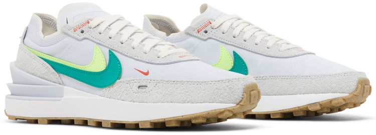 Nike Wmns Waffle One SE Double Swoosh   Grey Green
