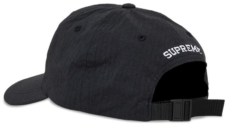 Supreme Cordura Ripstop S Logo 6 Panel Black